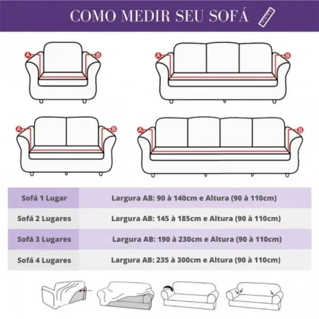 Capa de Sofá Estampada - Riscas